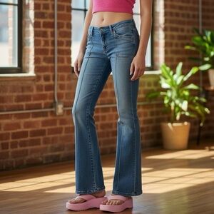 Vintage Y2K Hollister Company Hippie Flare Low-Rise Light-Wash Boot-Cut  Jeans